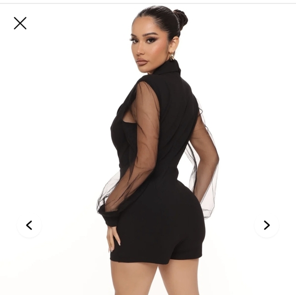 Fashion Nova/ Always On Time💥 Blazer Romper- W Sz Small - Picture 5 of 8